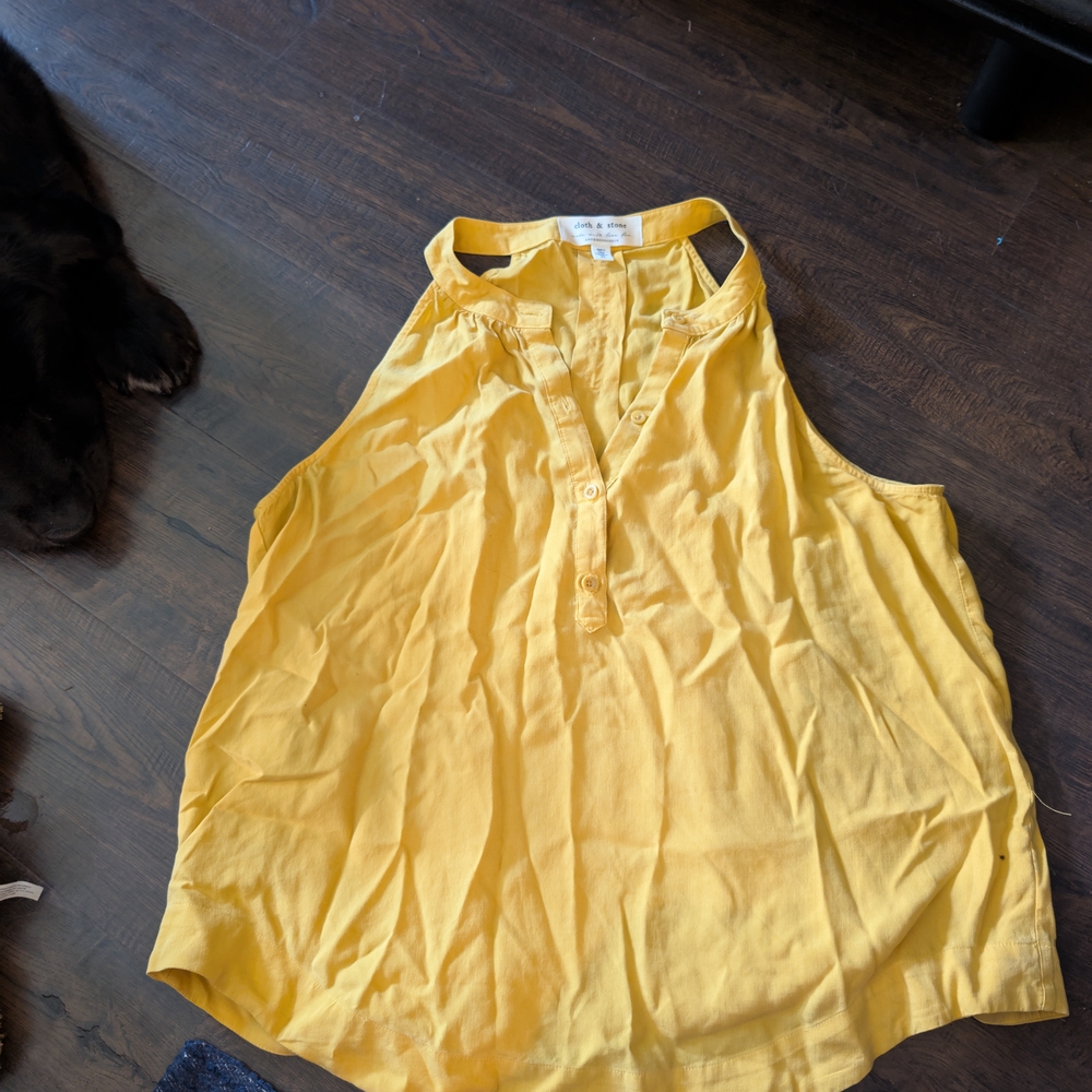 Anthropologie Yellow Tank Top